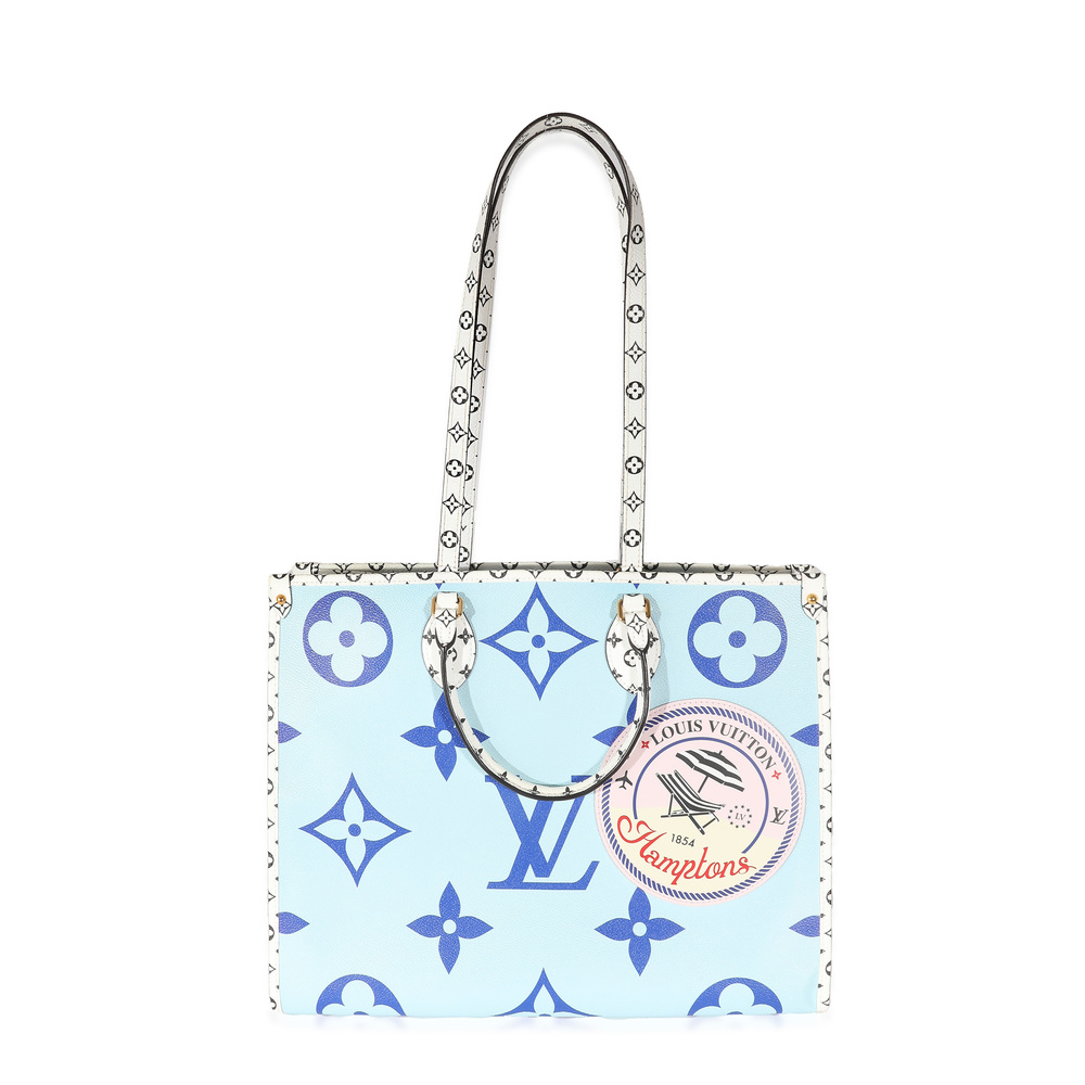 Louis Vuitton Limited Edition Blue Monogram Giant Hamptons Onthego - Picture 6 of 8